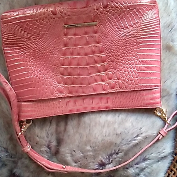 Brahmin Melbourne leather croc embossed cross-body handbag - Picture 5 of 10